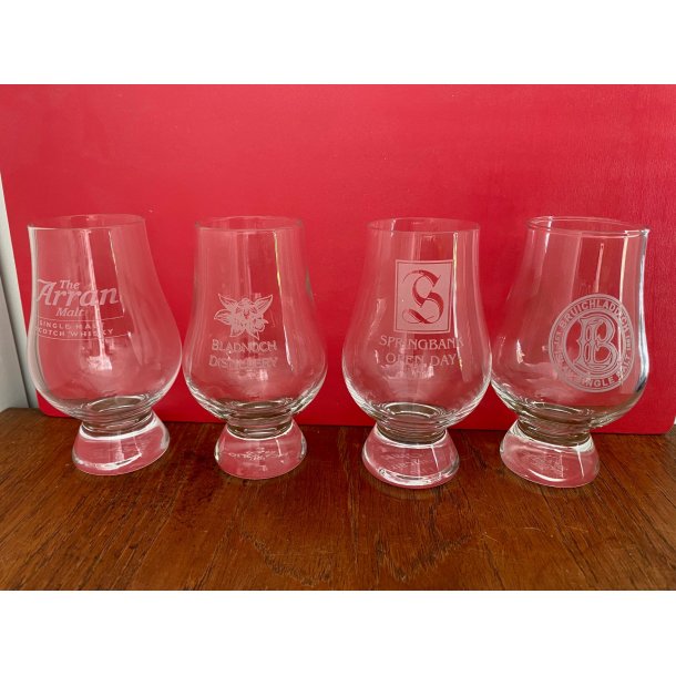 Glencairn glas brugte, med destillerinavn og logo p