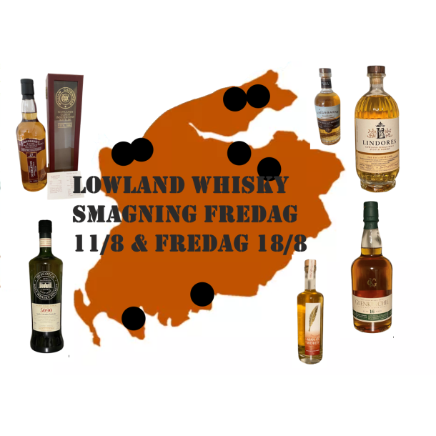 Whiskysmagning med Lowland whisky  august 2023